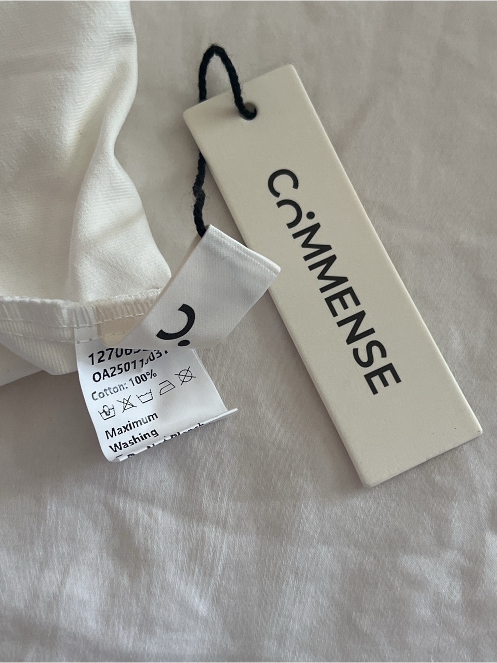 NWT Commense White Red Trim Maxi Dress Tie Back Cotton Vacation Dress Size M - Picture 10 of 13
